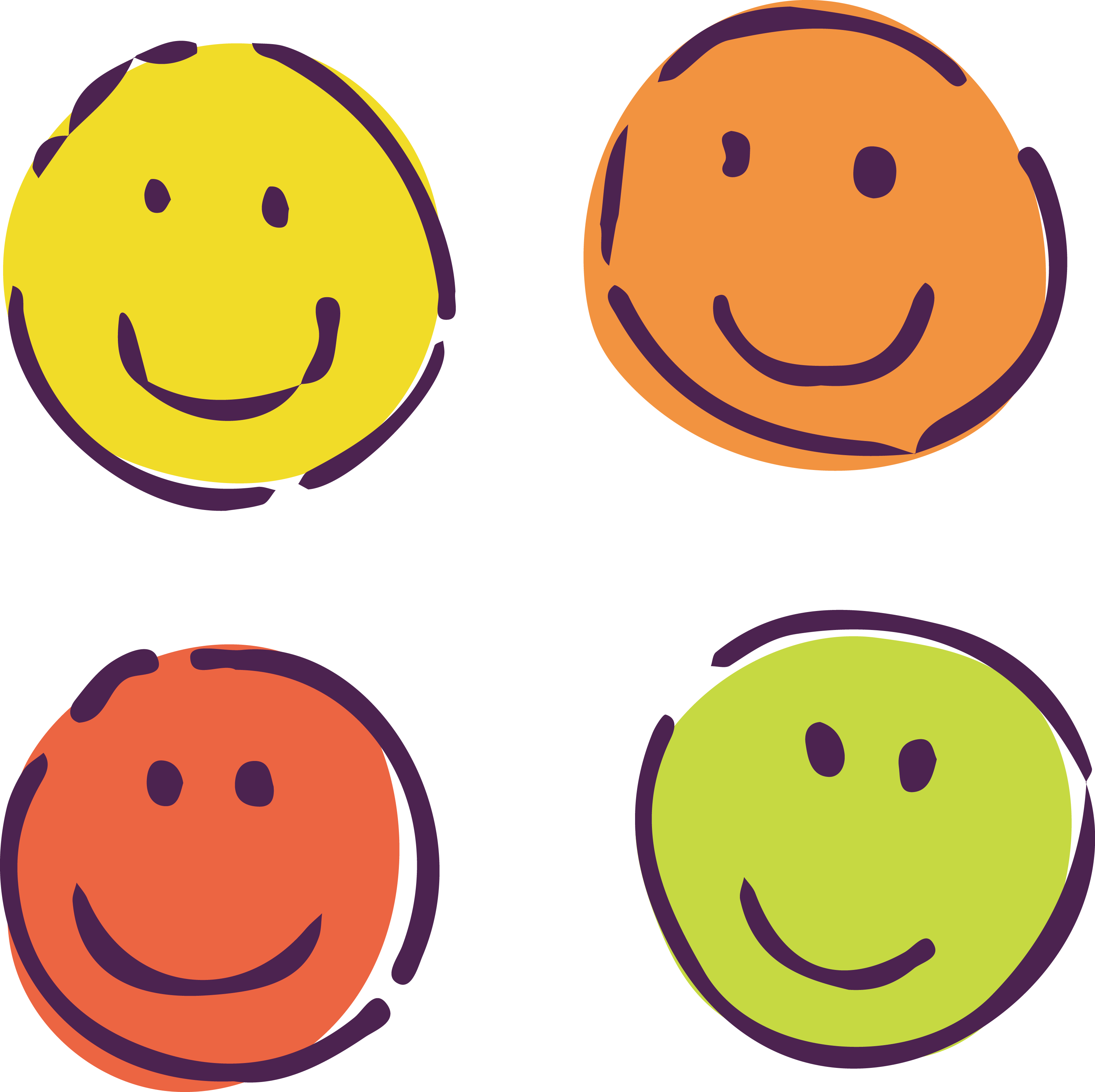 Emotions clipart four basic, Emotions four basic Transparent FREE for