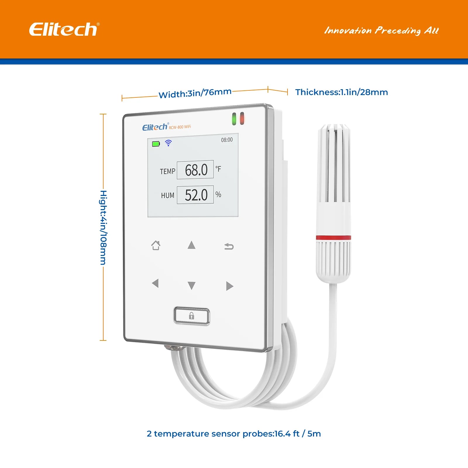 Elitech RCW800 WIFI Wireless Remote Temperature and Humidity Data