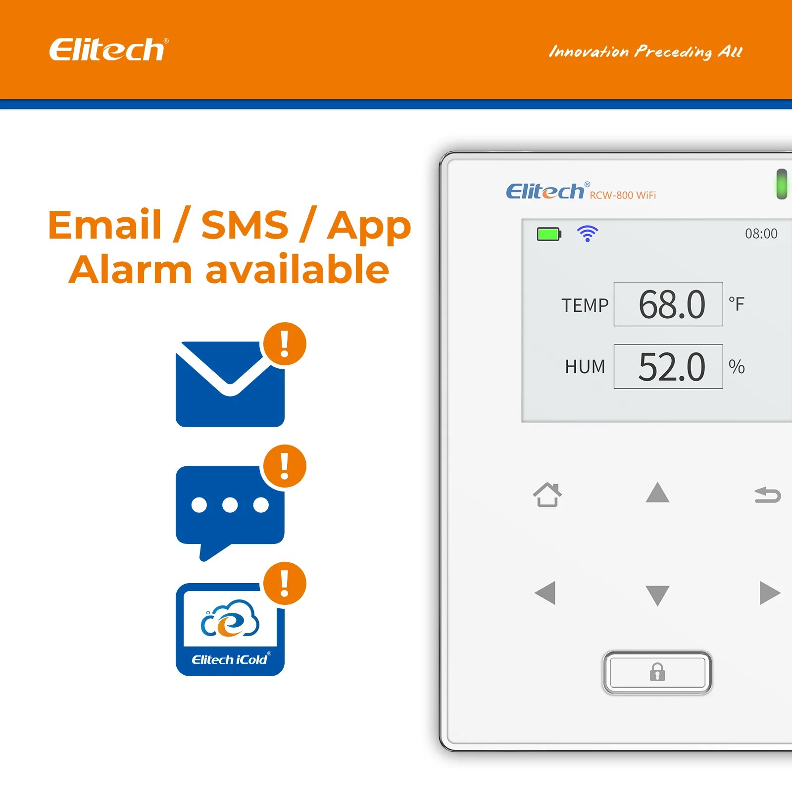 Elitech RCW800 WIFI Wireless Remote Temperature and Humidity Data