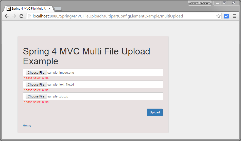 Spring MVC 4 File Upload Example using Servlet 3 MultiPartConfigElement