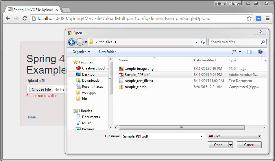 Spring MVC 4 File Upload Example using Servlet 3 MultiPartConfigElement