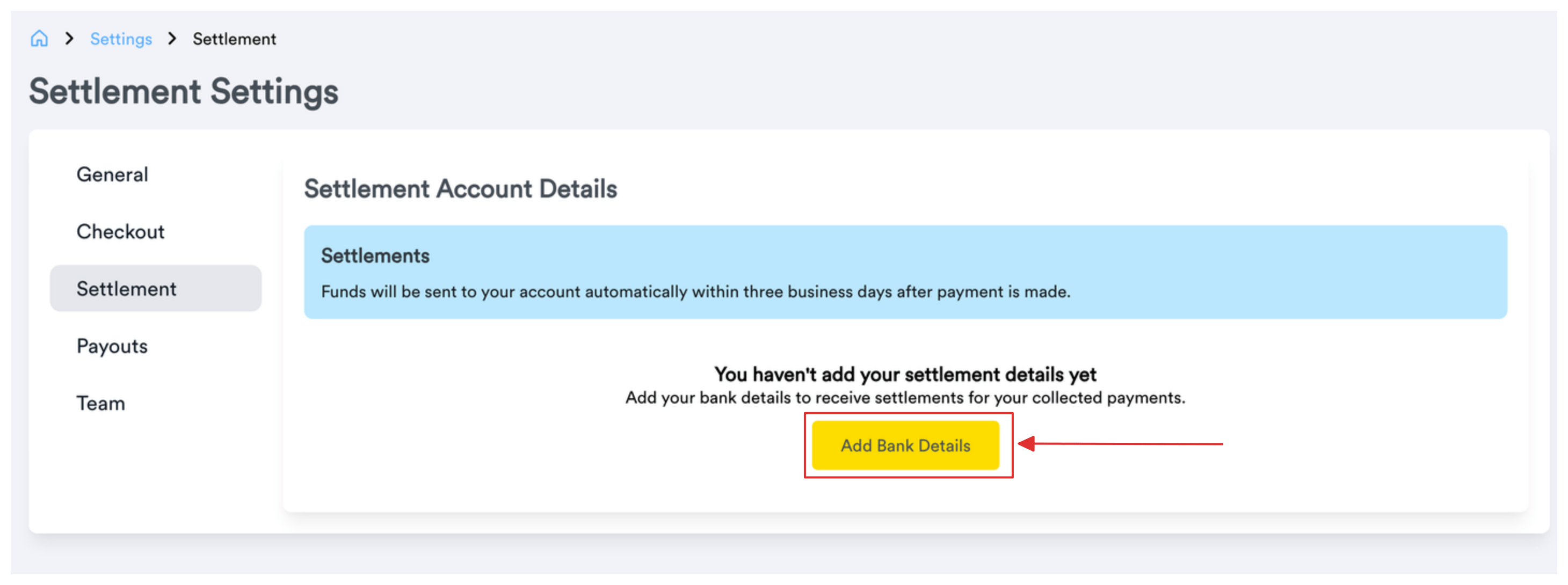 Settlement Account ClickPesa