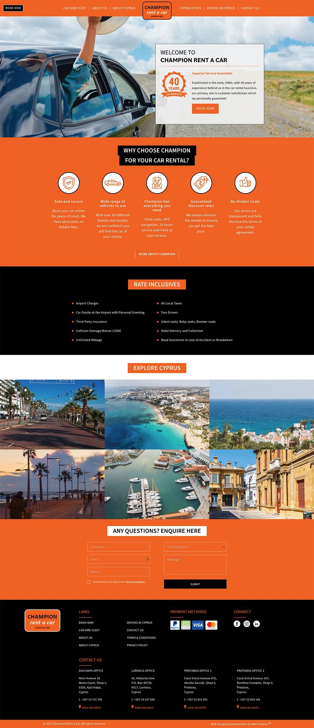 Champion Rent a Car site Design  Theoria™