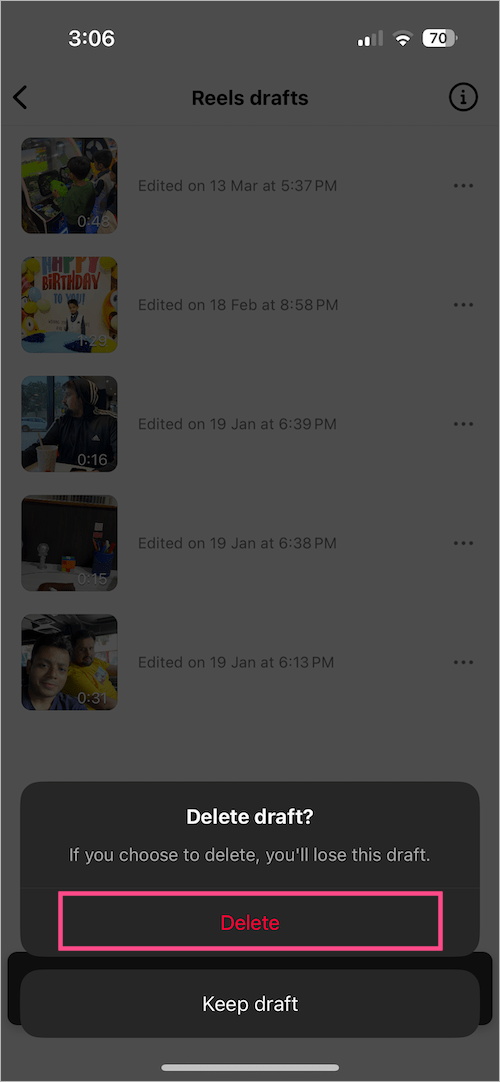 How to Find Reels Drafts on Instagram for iPhone & Android