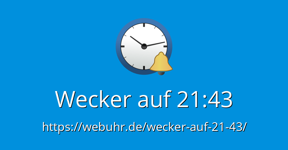 Wecker auf 2143 OnlineWecker
