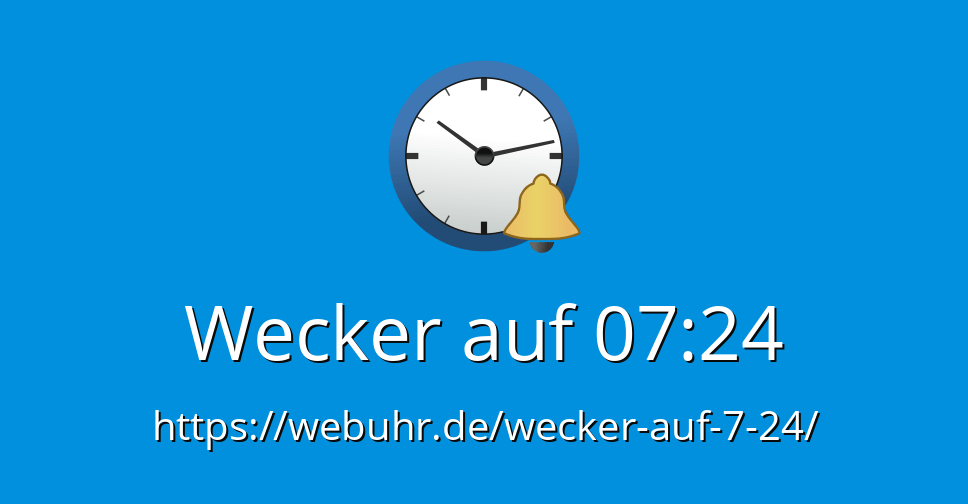 Wecker auf 0724 OnlineWecker