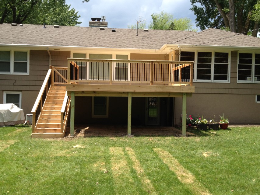 Cedar Deck & Patio Door Edina Twin Cities Basement Finishing