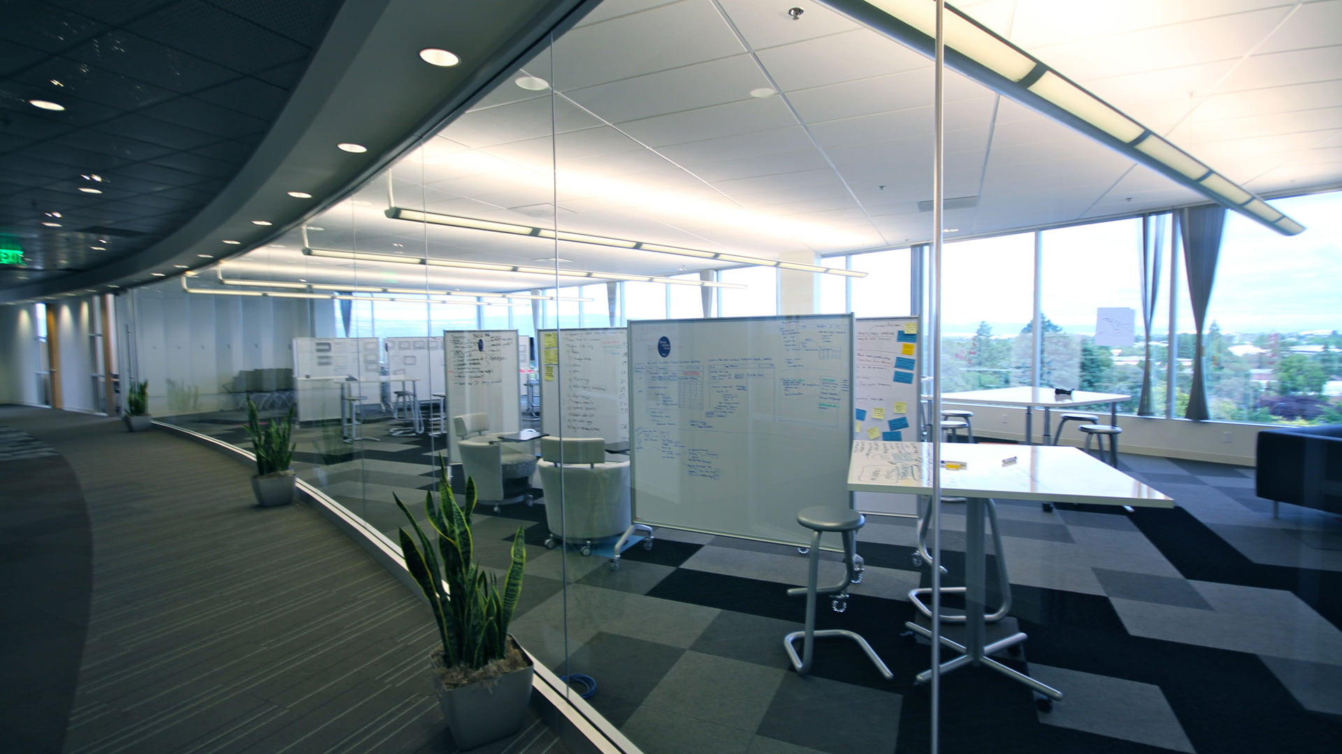 Find the best cartoon office background stock photos for your project. What is the ideal planning of office space?