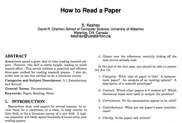 How To Read A Scientific Paper Webvision
