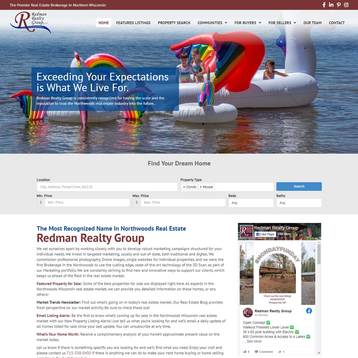 Redman Realty Group WEB WORK LIFE  Site Design