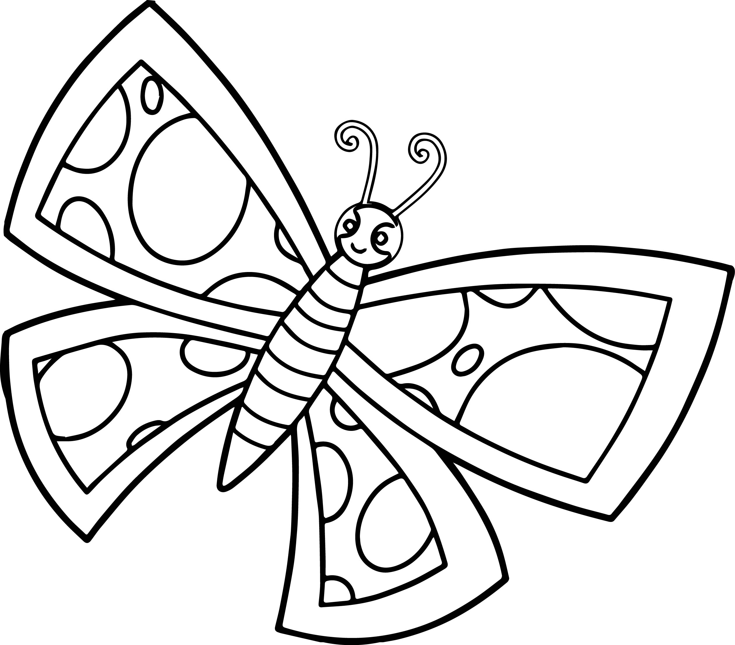 Cute Butterfly Coloring Page