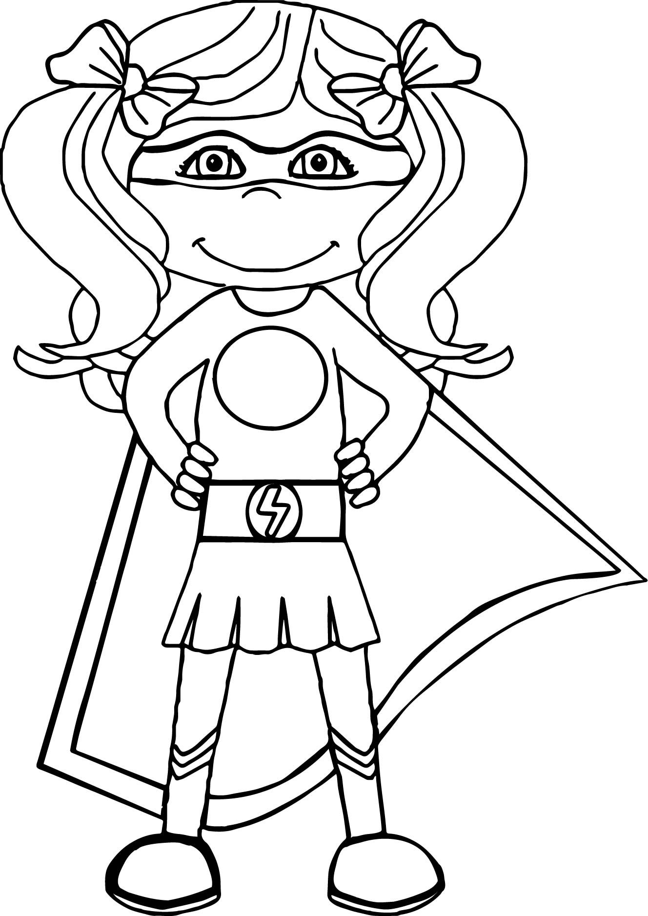 Deadpool Girl Cartoon Coloring Page