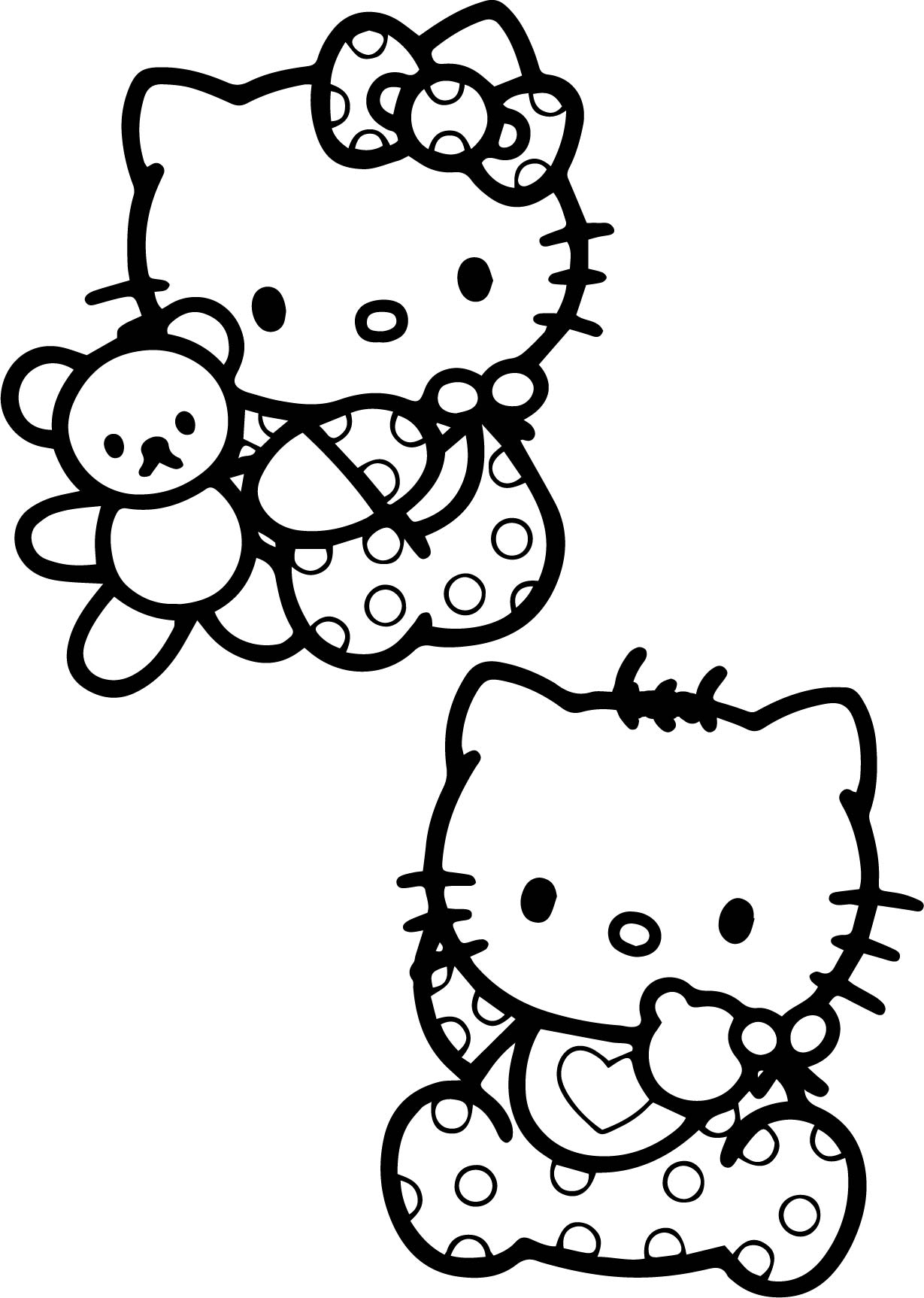 Baby Hello Kitty Coloring Pages
