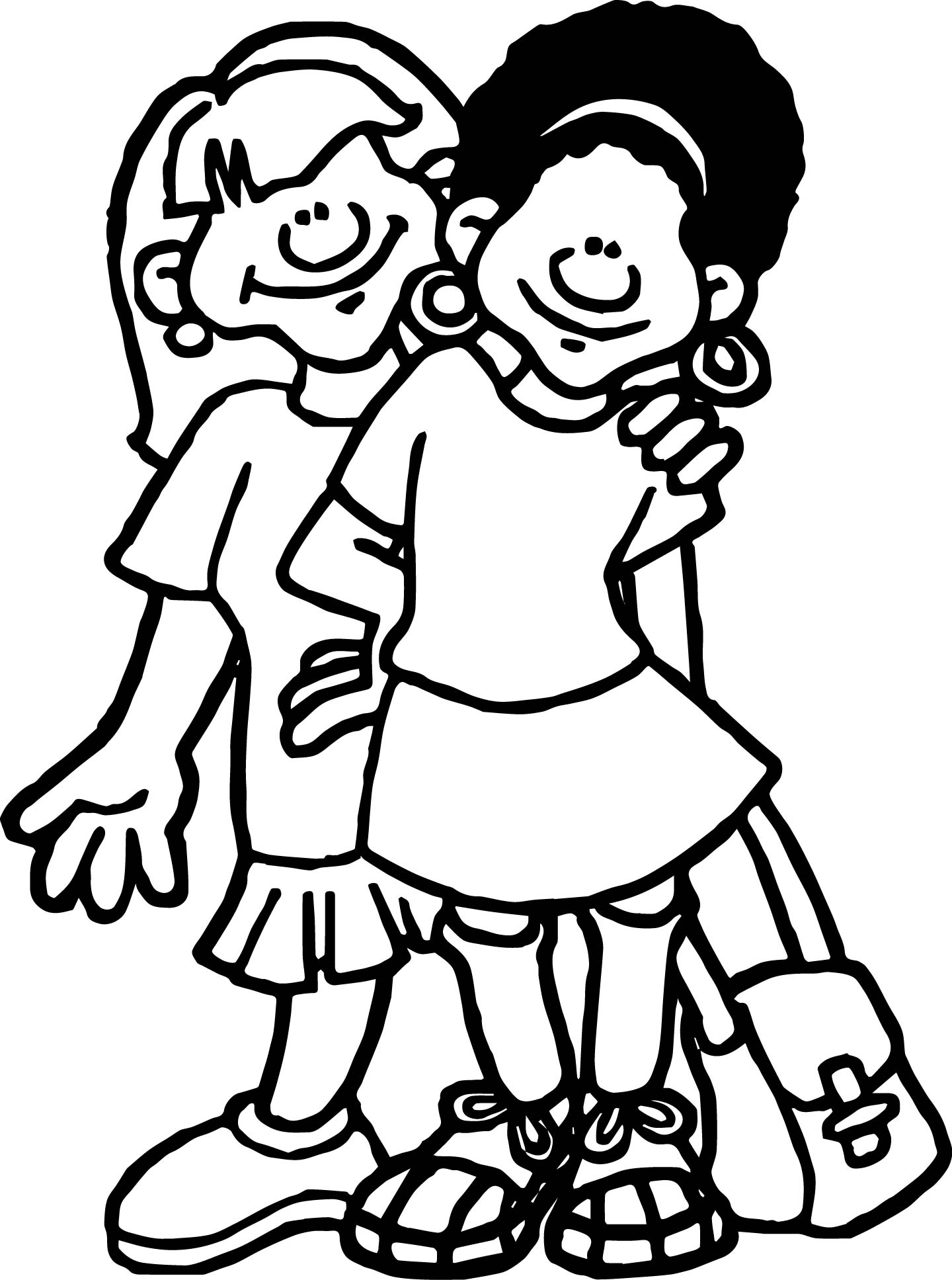 Friendship Girls Coloring Page