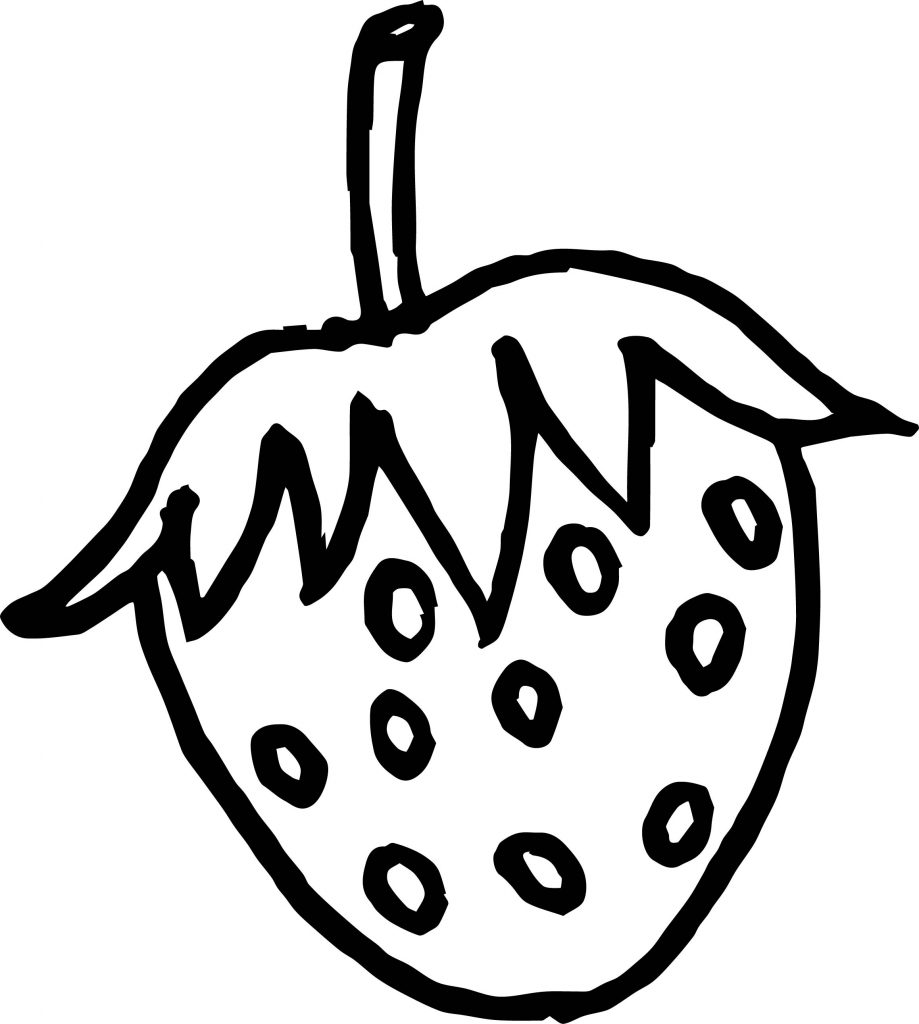 One Strawberry Coloring Page
