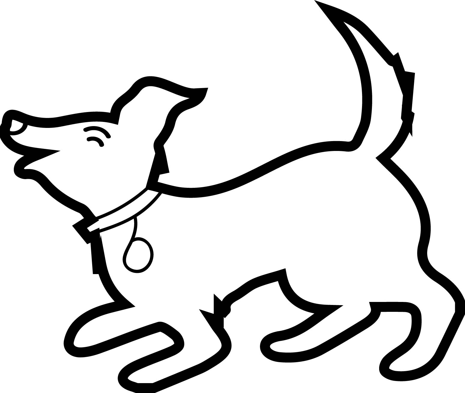 Funny Dog Coloring Page