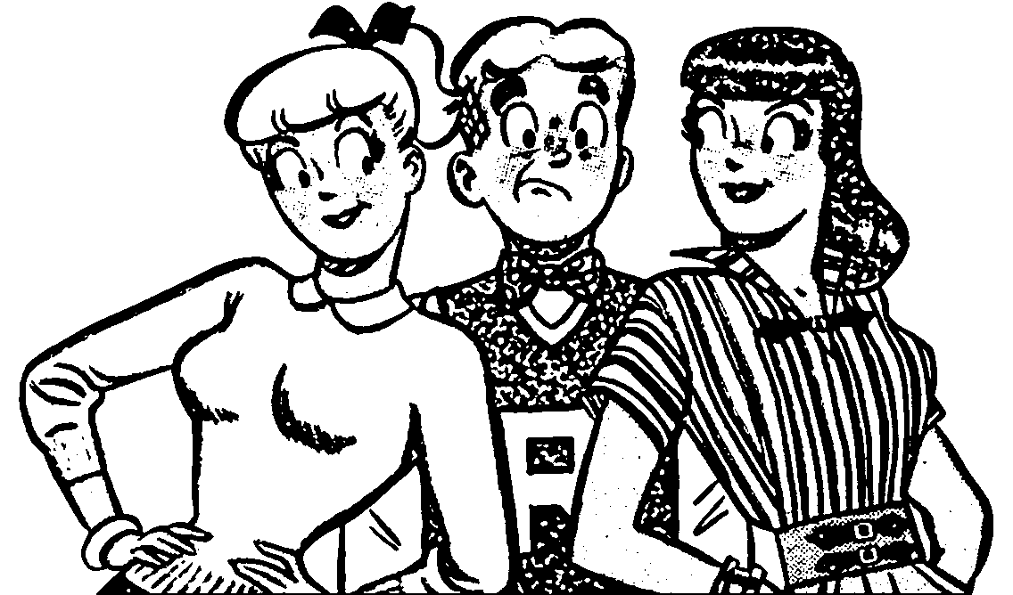 Old Archie Comics Popart Coloring Page