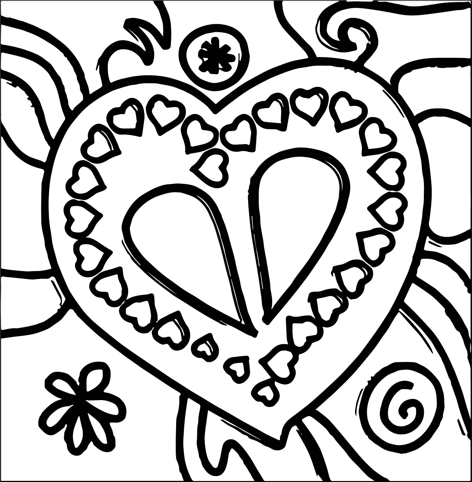 Stained Glass Heart Coloring Page Coloring Pages