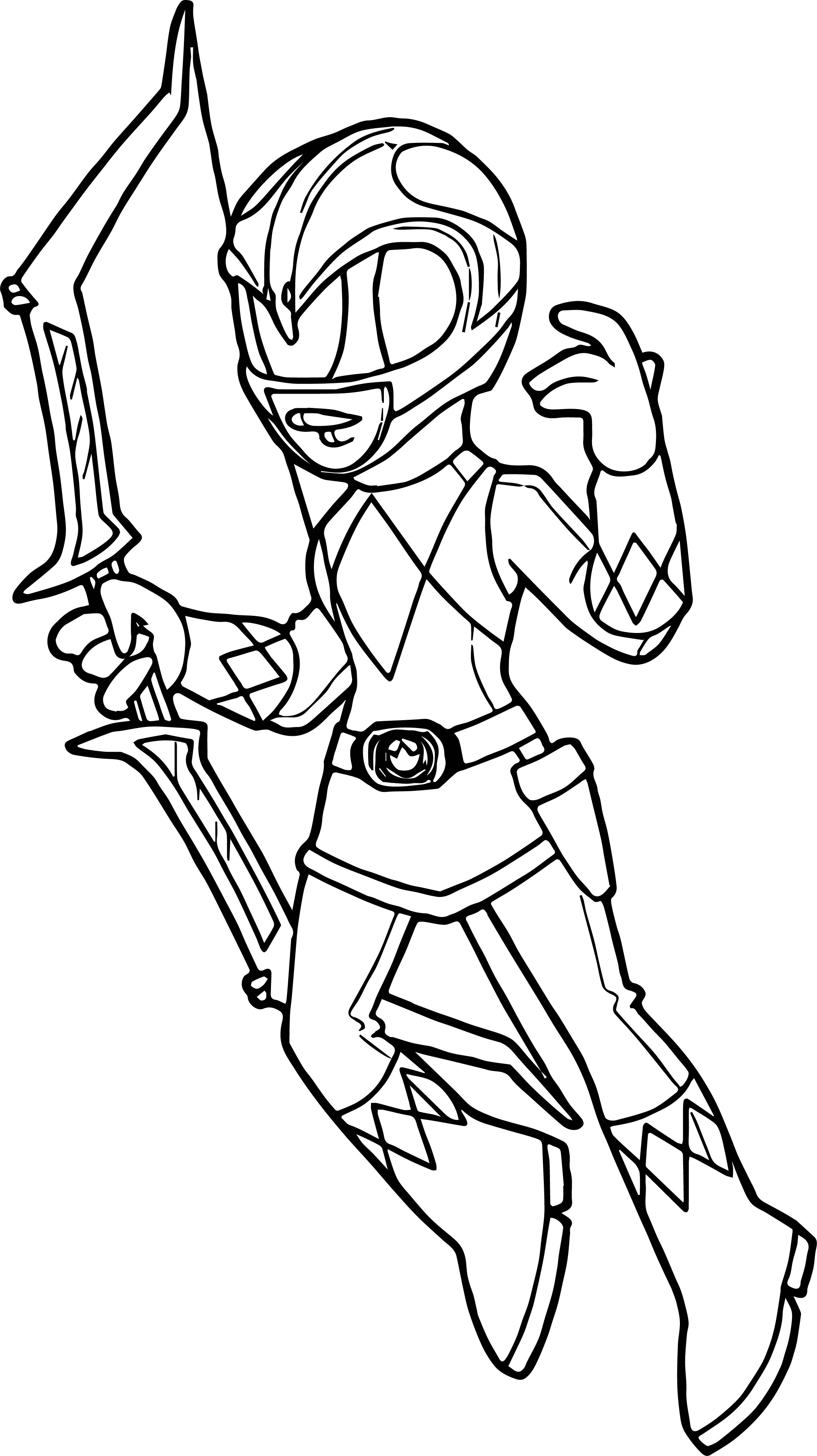 Power Rangers Pink Ranger Coloring Page