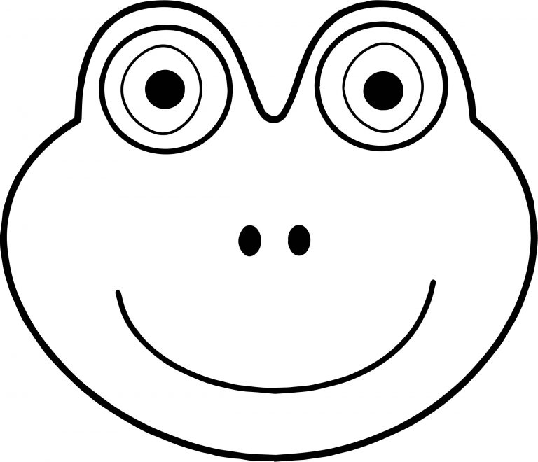Face Frog Coloring Page