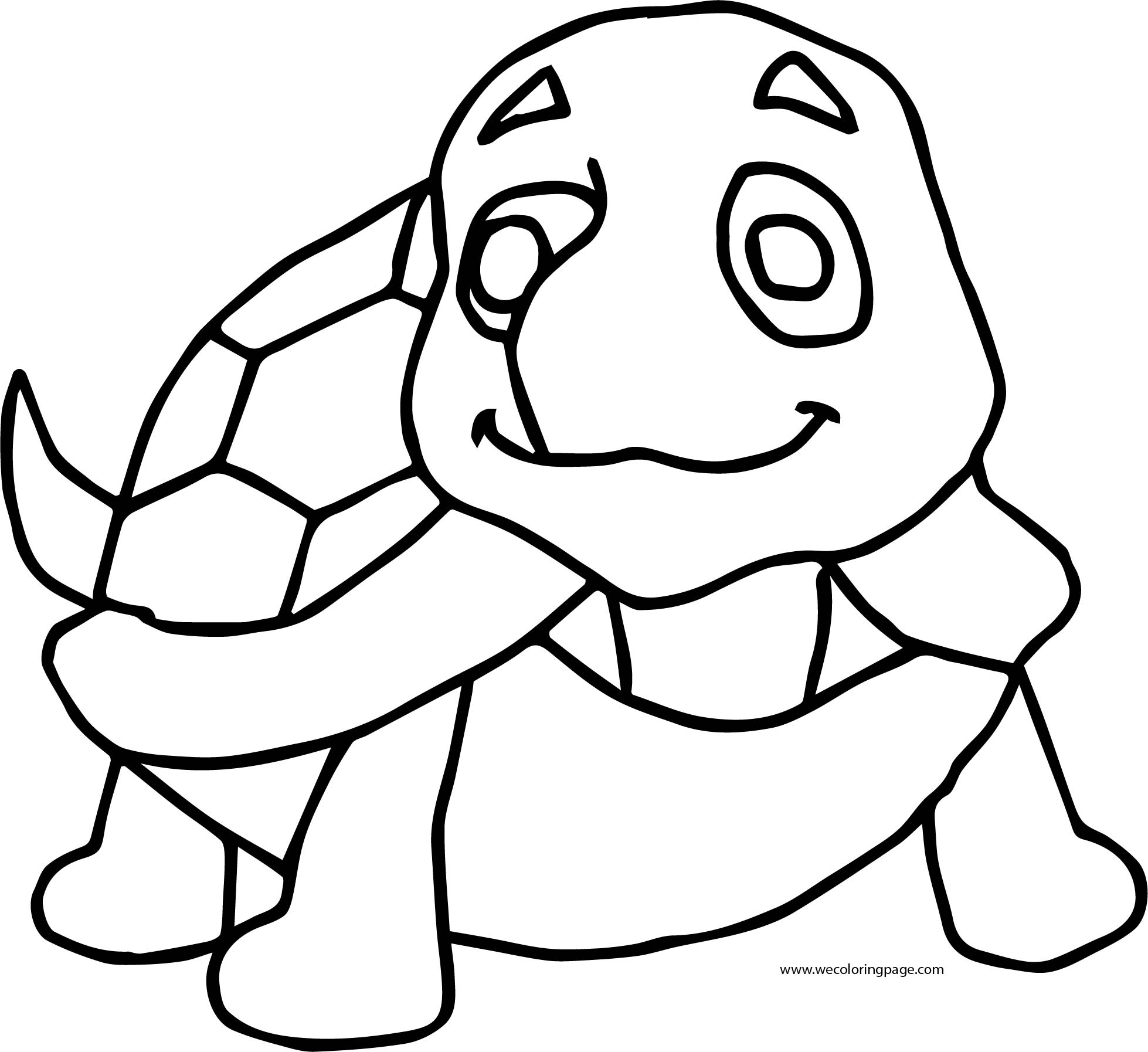 Cute Turtle Coloring Page