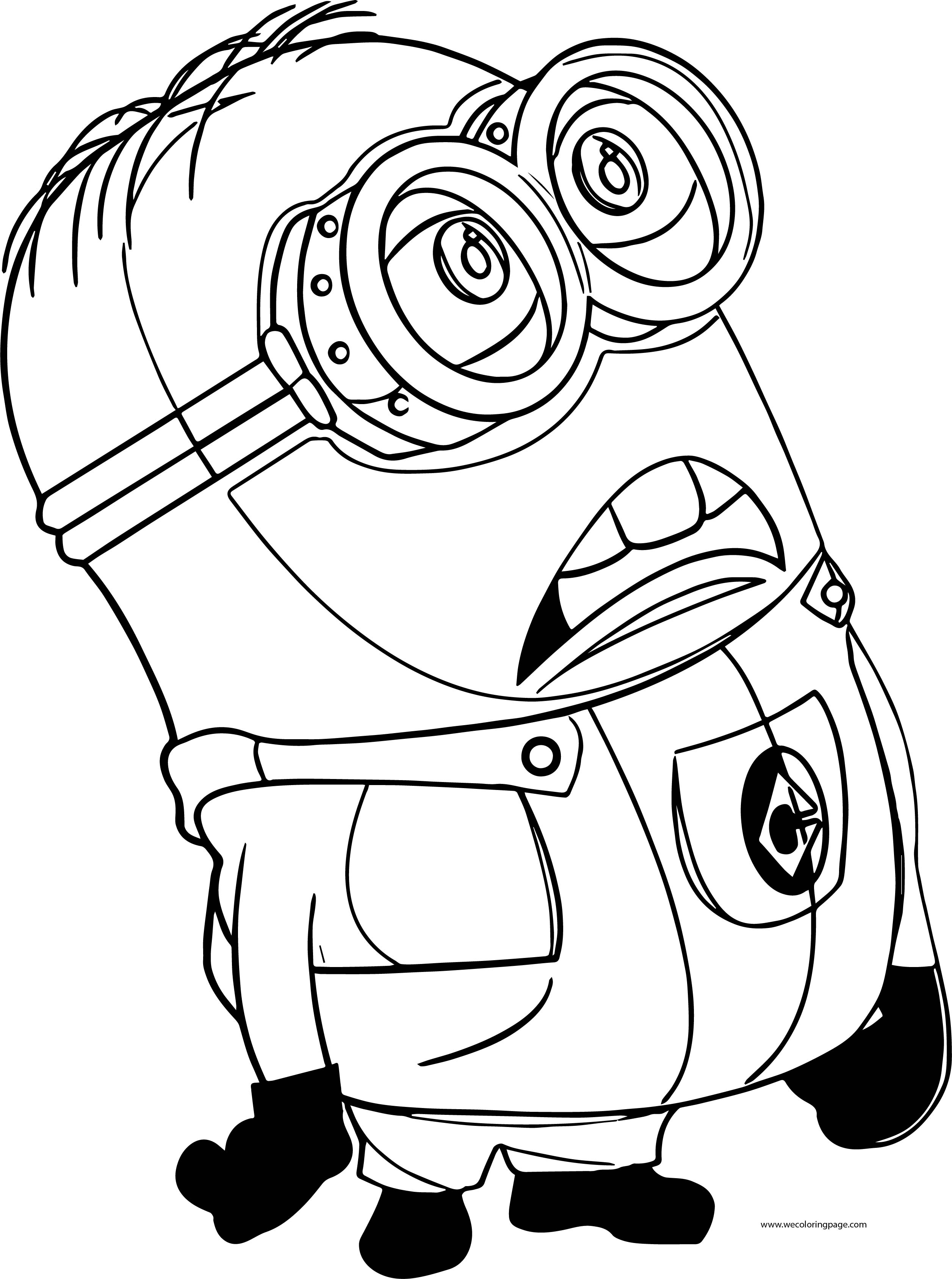 Minion What Coloring Page