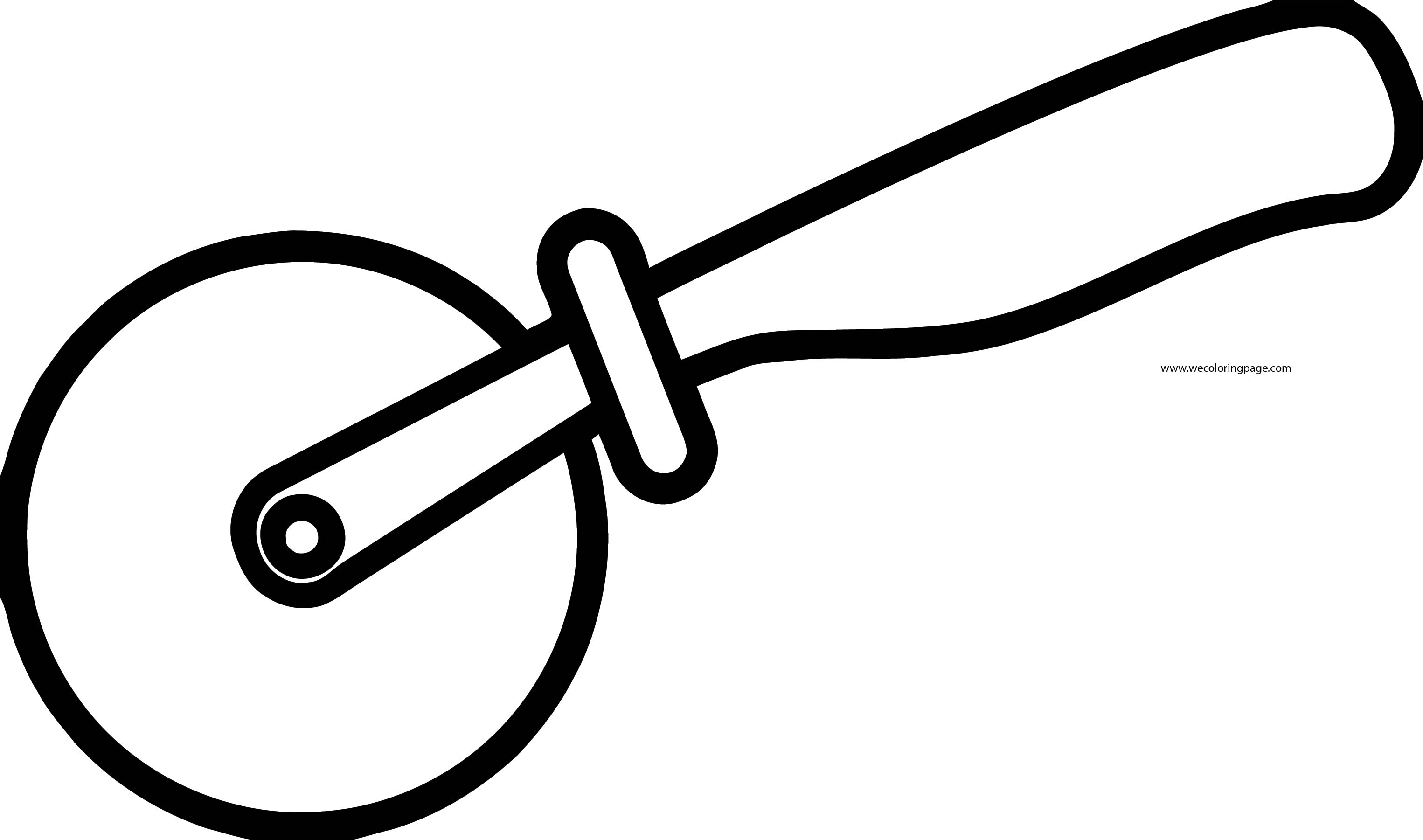 Pizza Cutter Coloring Page