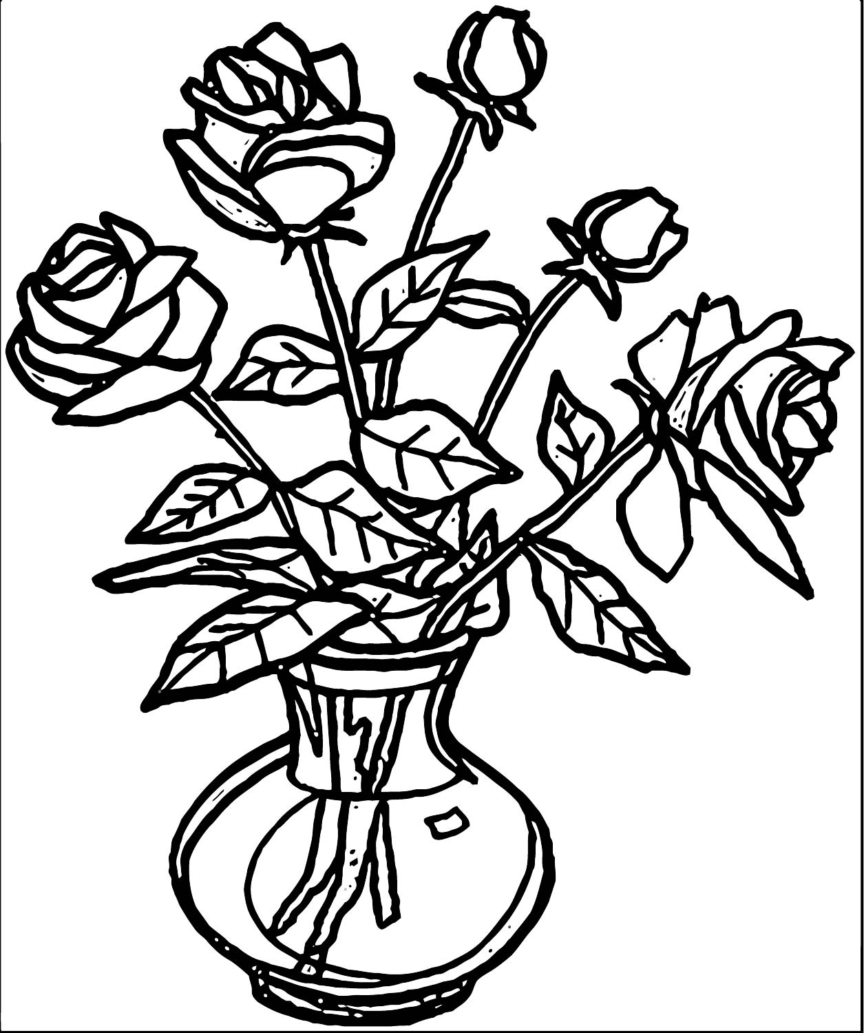 Rose Flower Coloring Page 005