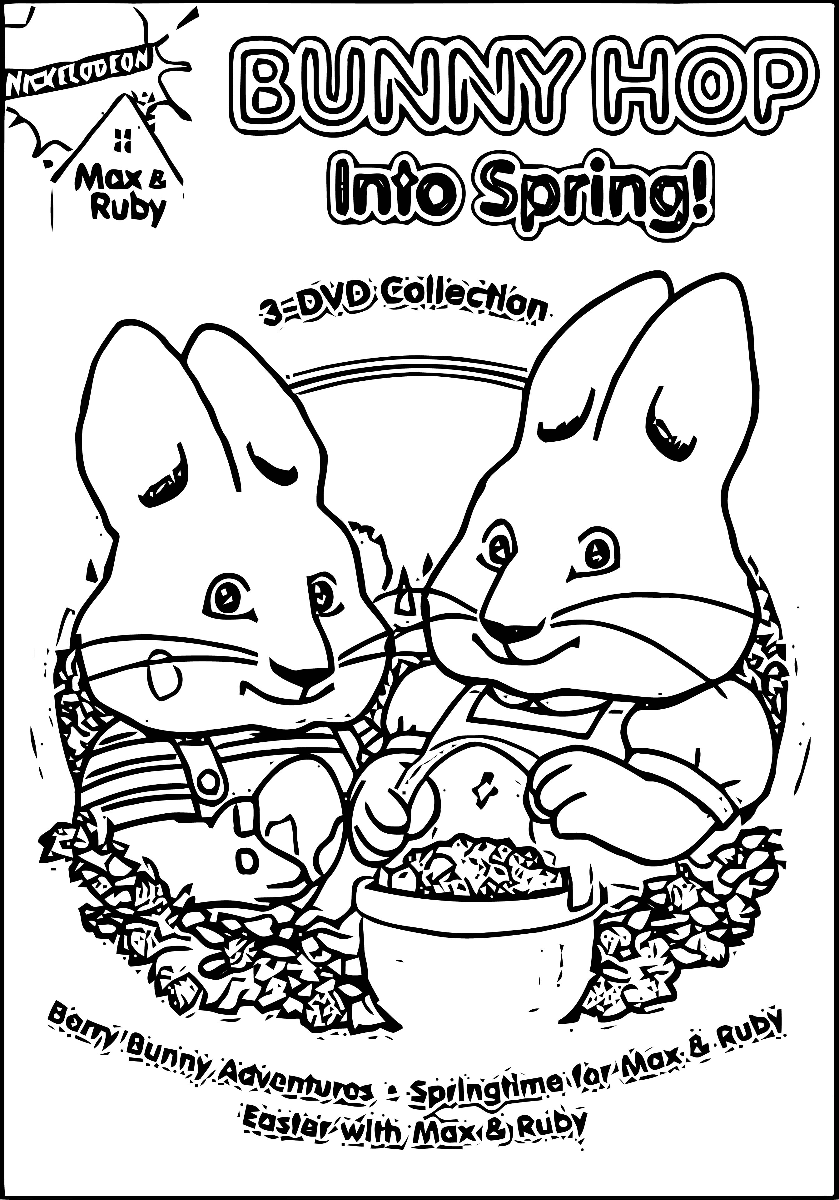 Into Spring Max And Ruby Coloring Page