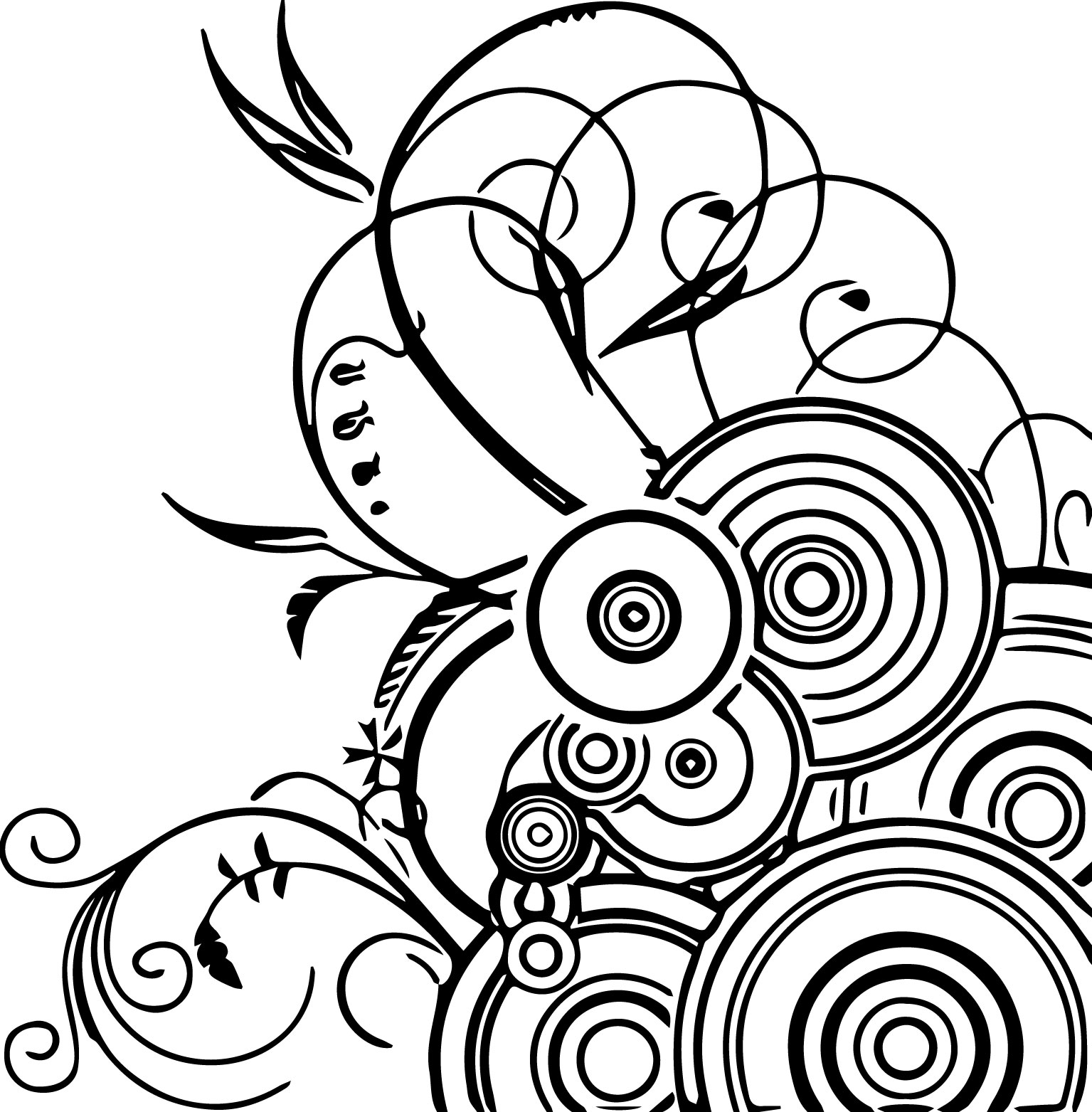 Abstract art coloring page (2)