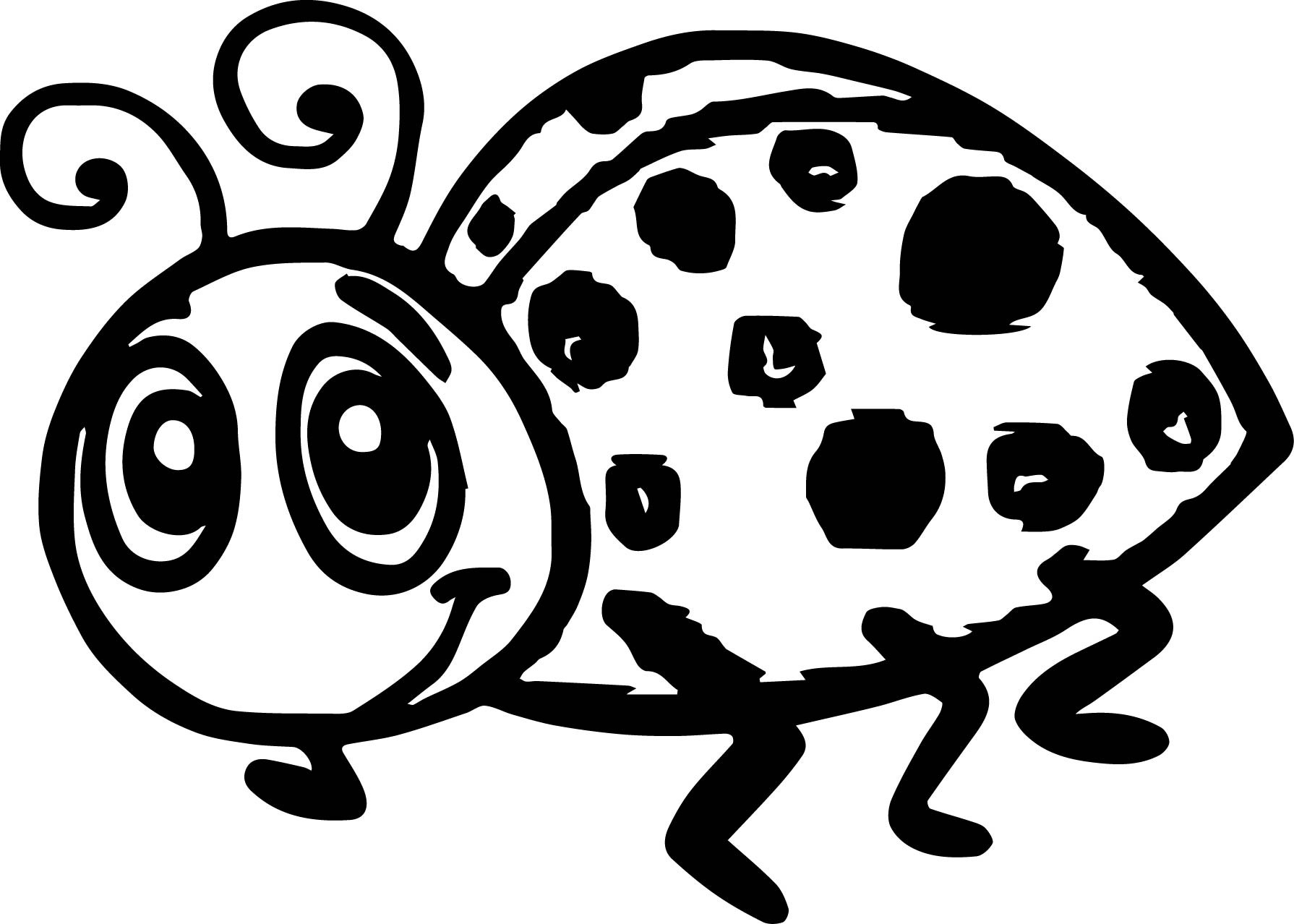 Cartoon ladybug coloring page 01