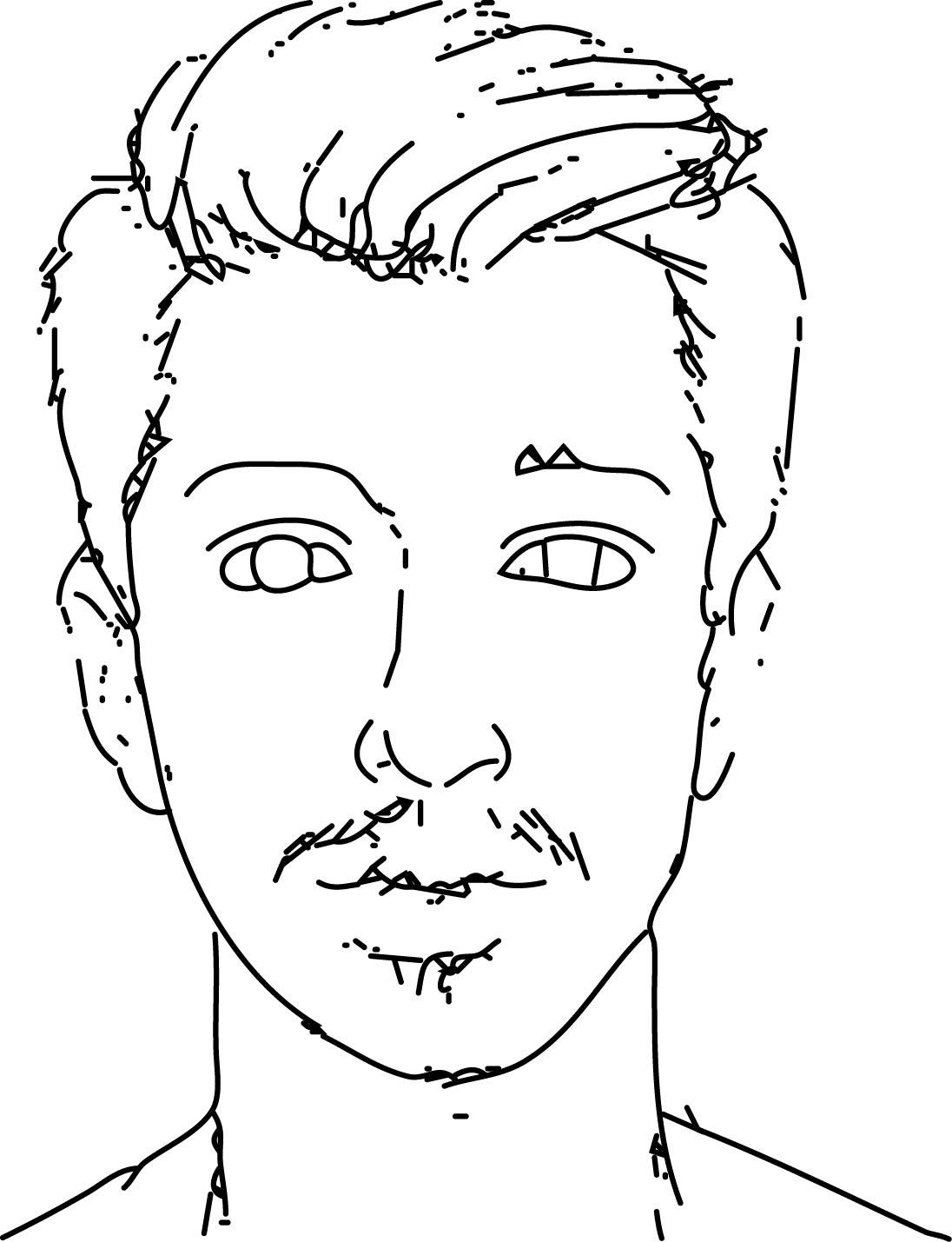 Man Face Coloring Pages
