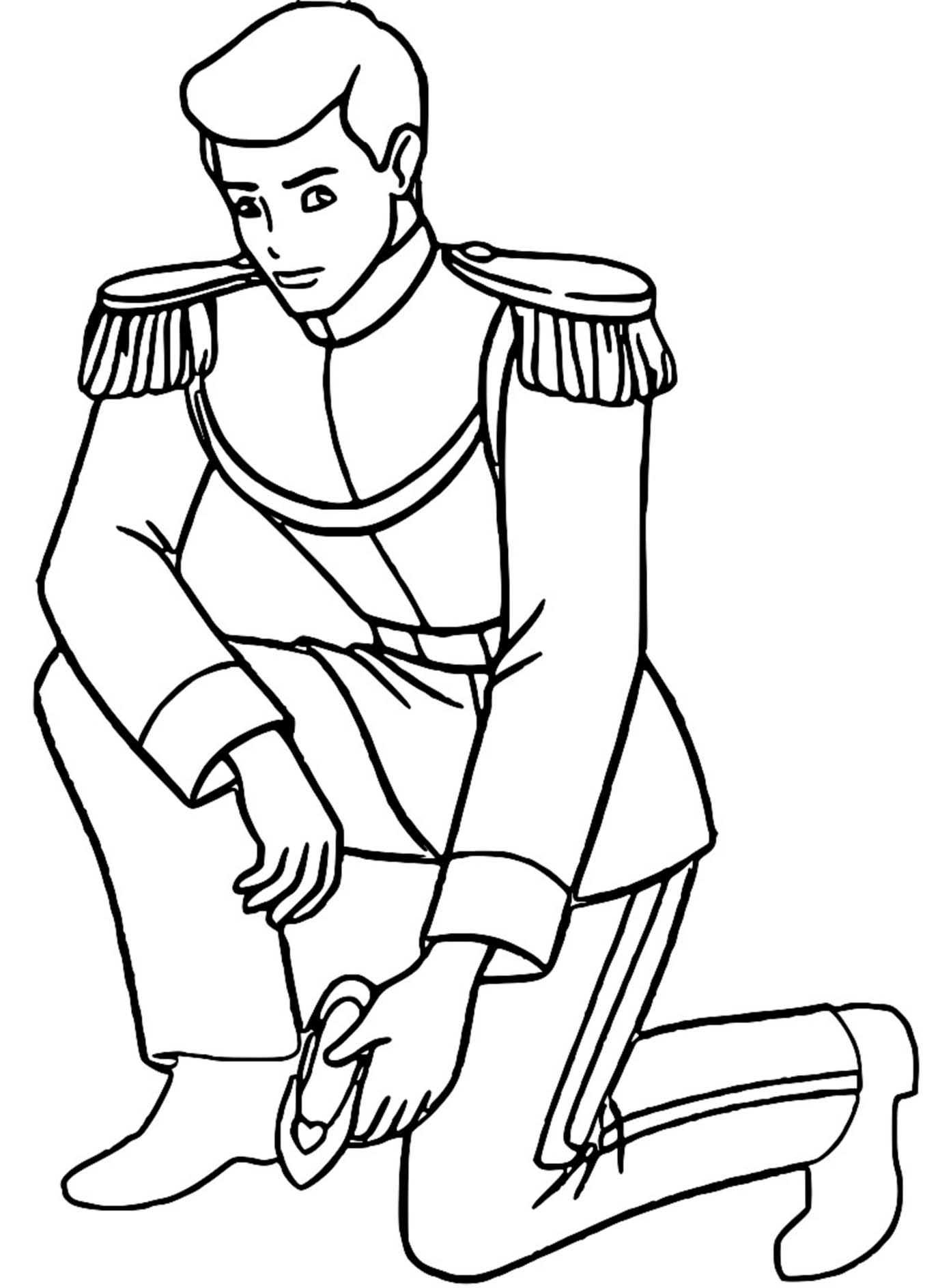 Prince Charming Coloring Page 4