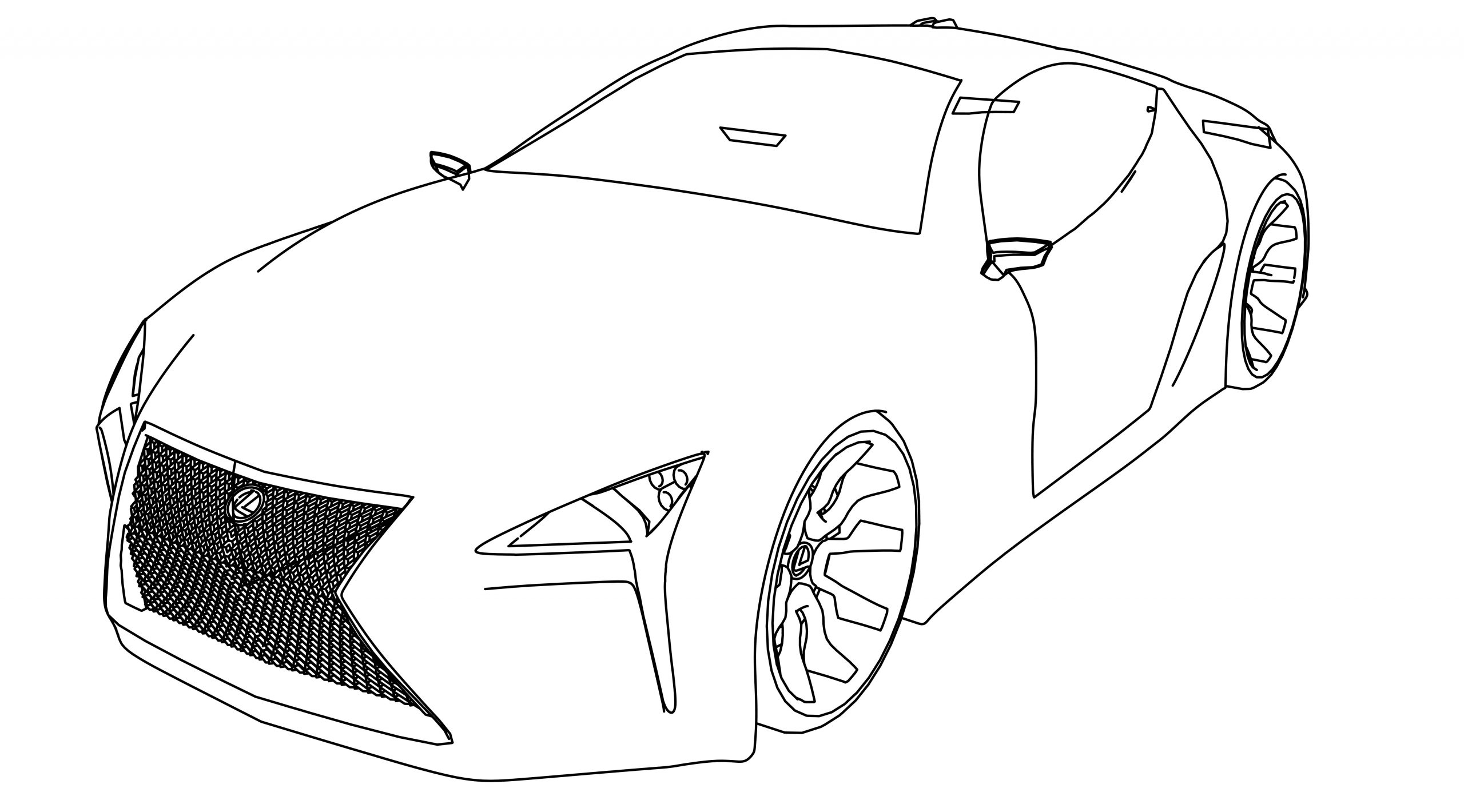 Lexus Car Coloring Page