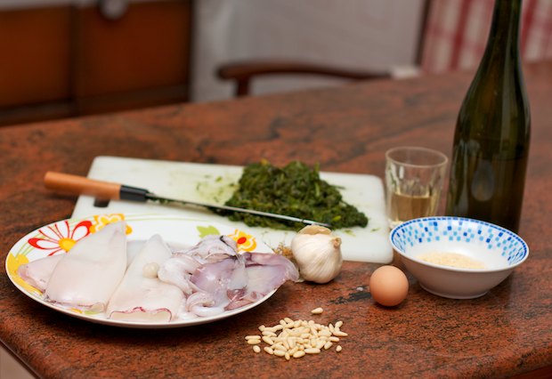 Calamari Ripieni di Spinaci we cook at home
