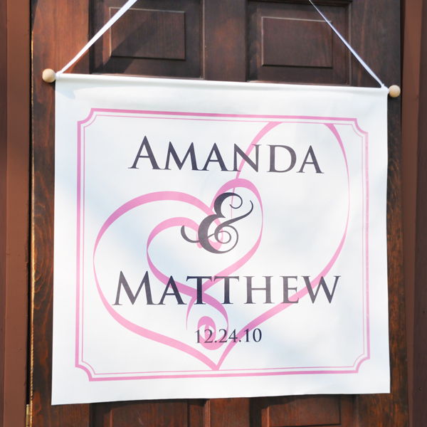 Embracing Hearts Custom Wedding Banner Wedding Favours Canada Online