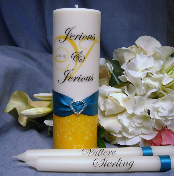 Personalized Swirl Design Unity Candle Wedding Favours Canada Online