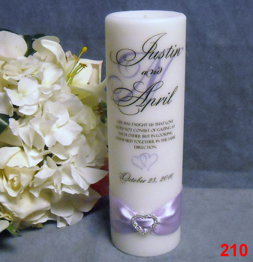 Personalized Monogram Heart Candle Wedding Favours Canada Online