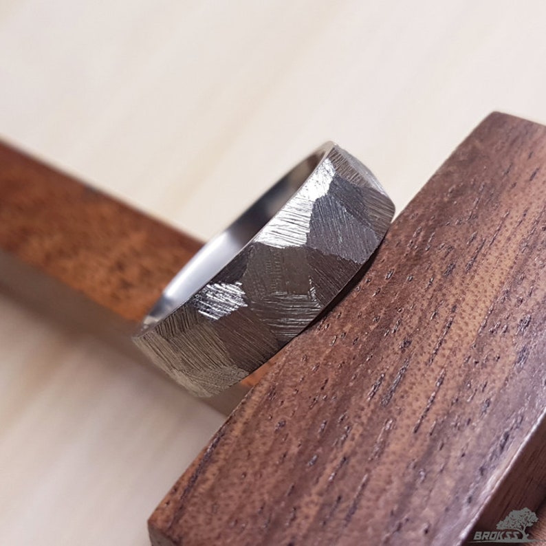 18. Faceted Titanium Ring Wedding KnowHow