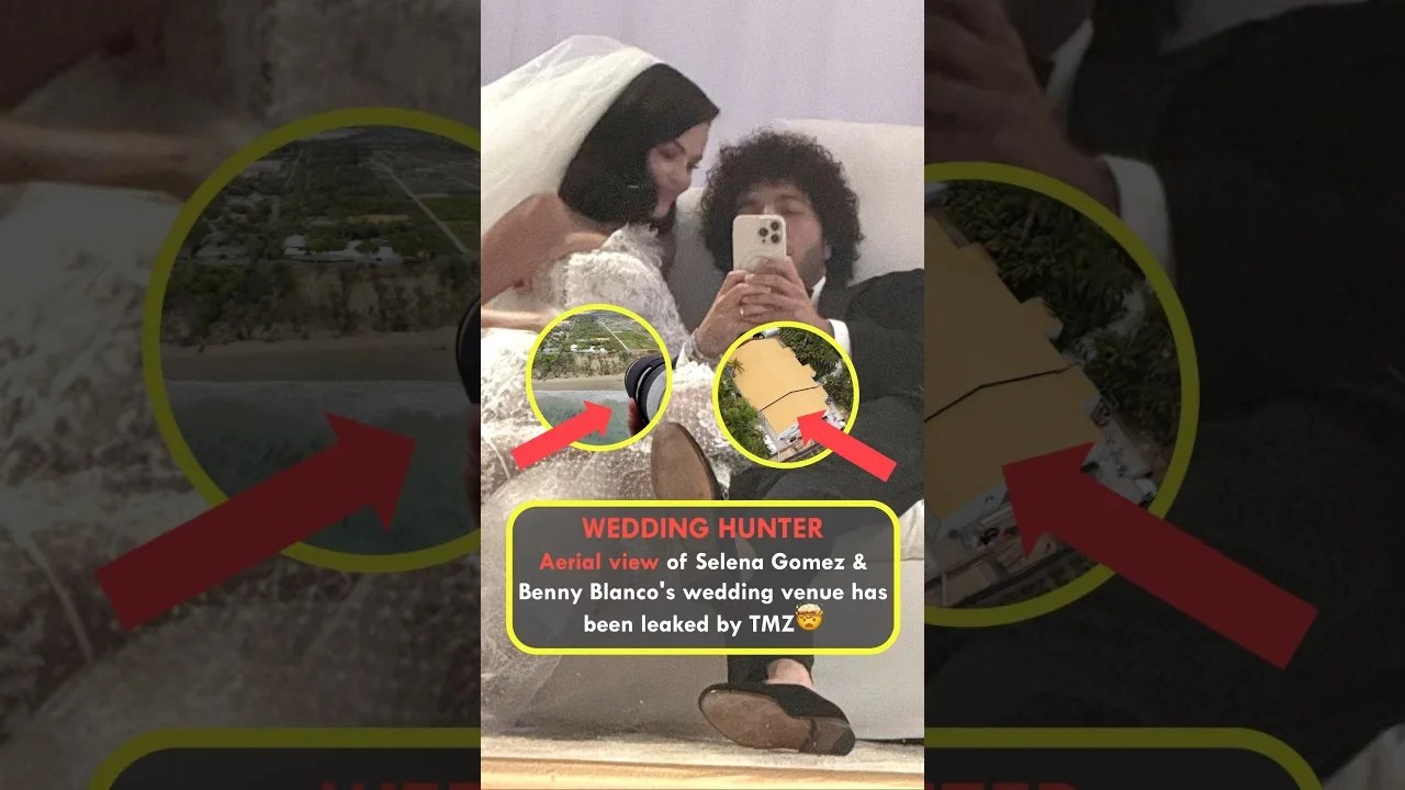 WEDDING HUNTER Aerial view of Selena Gomez & Benny Blanco's wedding