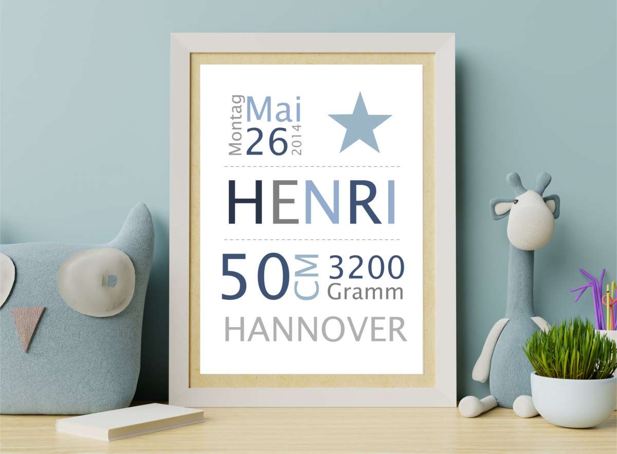 Bild zur Geburt Geschenk Taufe Elefant
