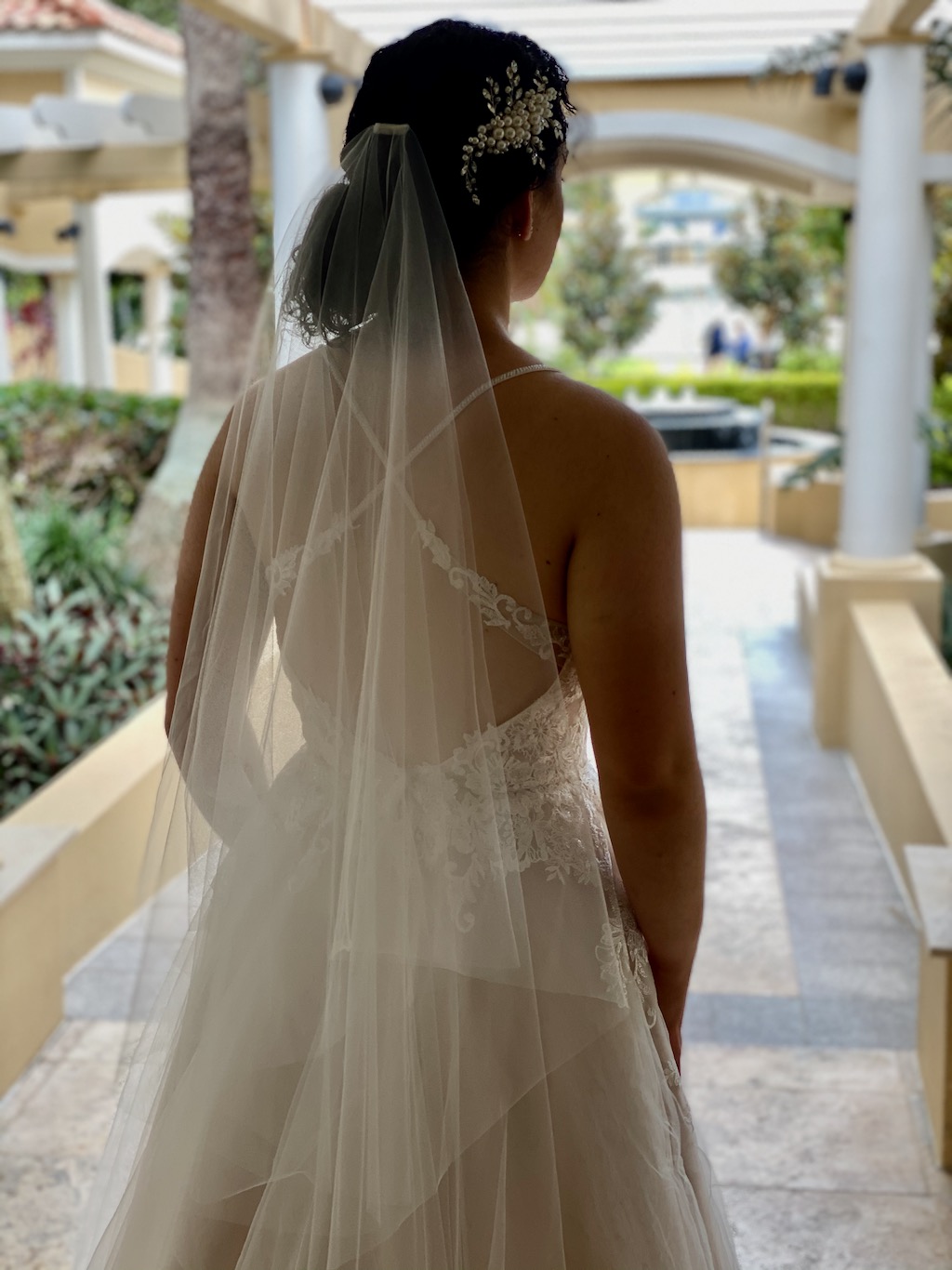 Alyssa Drop Veil Barely There Veil Wedding Veils Australia