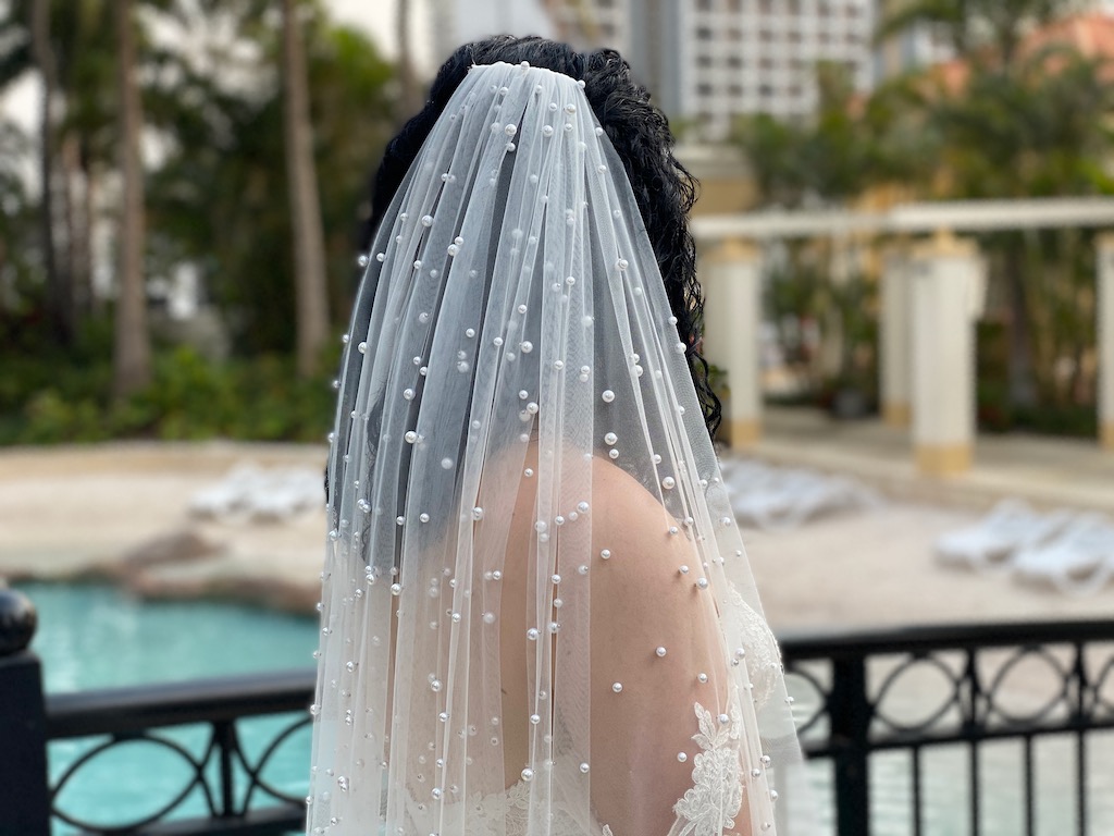 Empress Pearl Veil (three quarter) Wedding Veils Australia