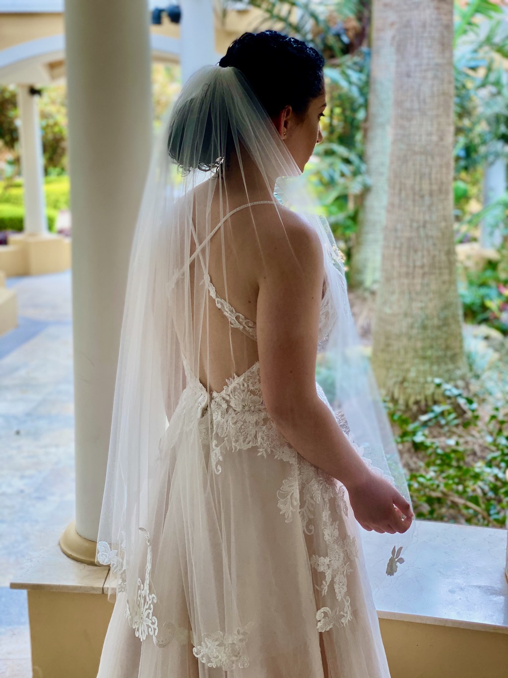 Lucinda Lace Veil Single Tier Veil Wedding Veils Australia