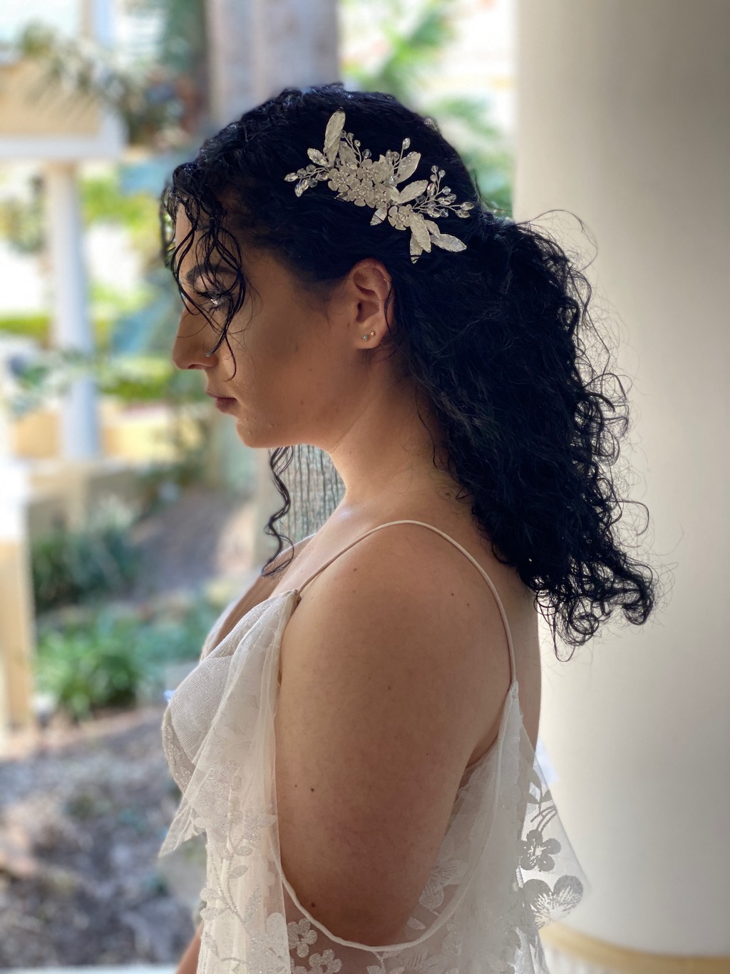 Ella Silver Leaves Headpiece - Wedding Veils