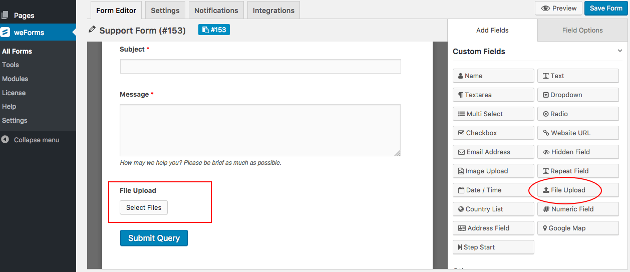 How To Easily Create File Upload Form In WordPress With weForms weDevs