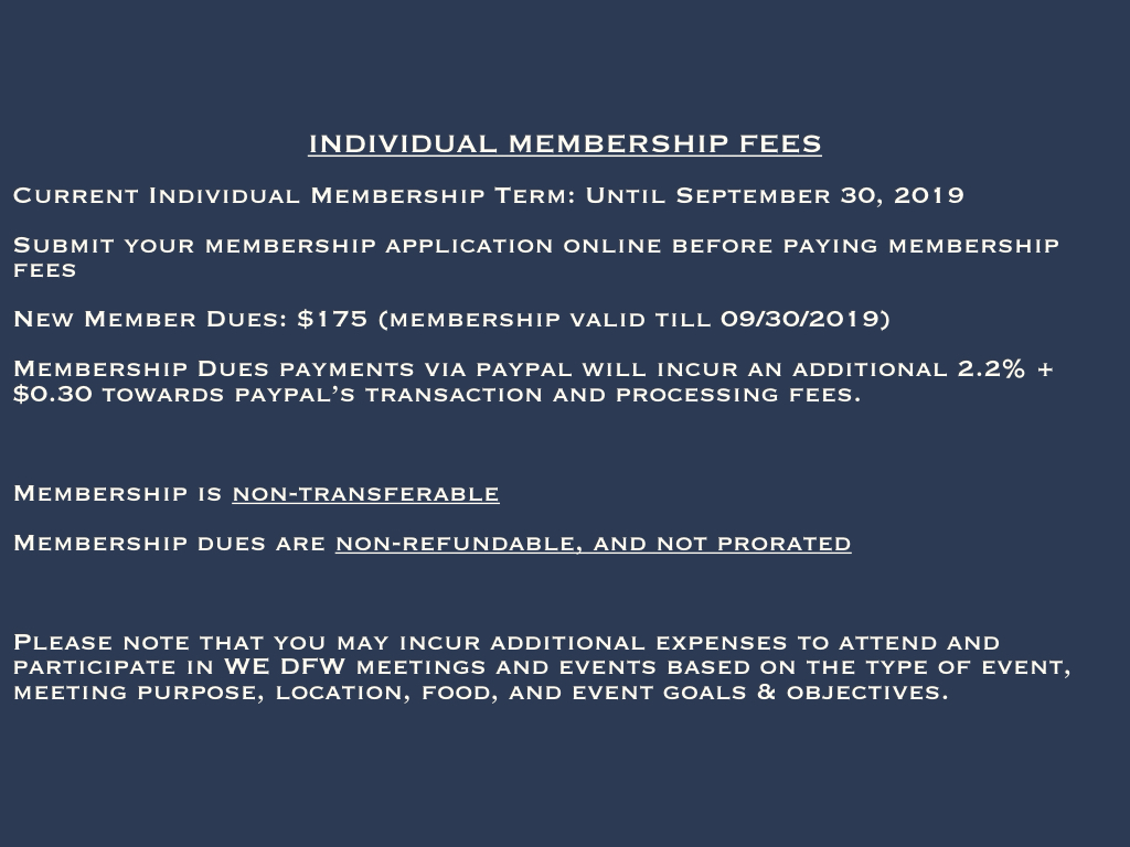 Membership Process Women Entrepreneurs DFW