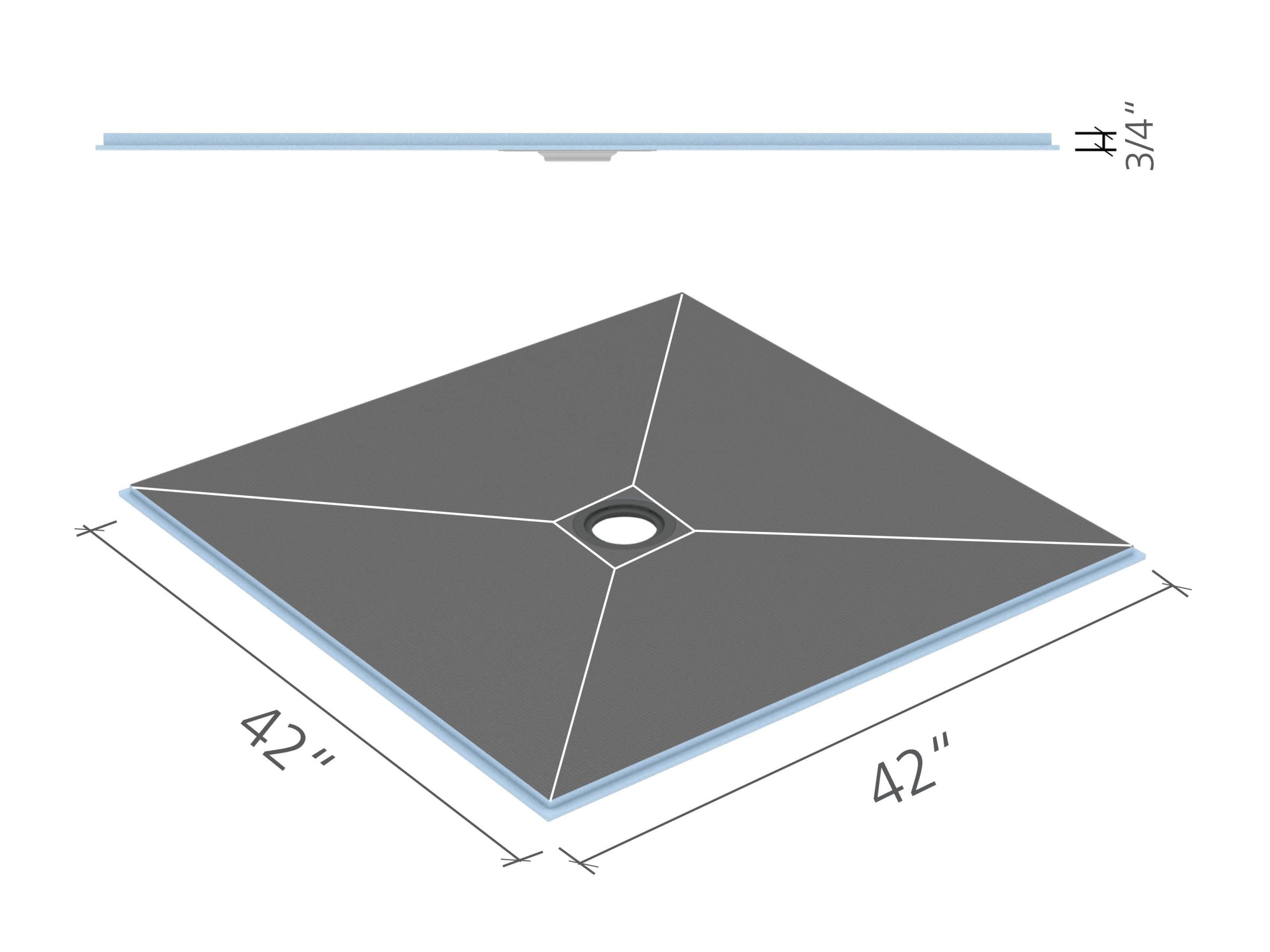 Fundo Ligno Kit Curbless Point Drain wedi America