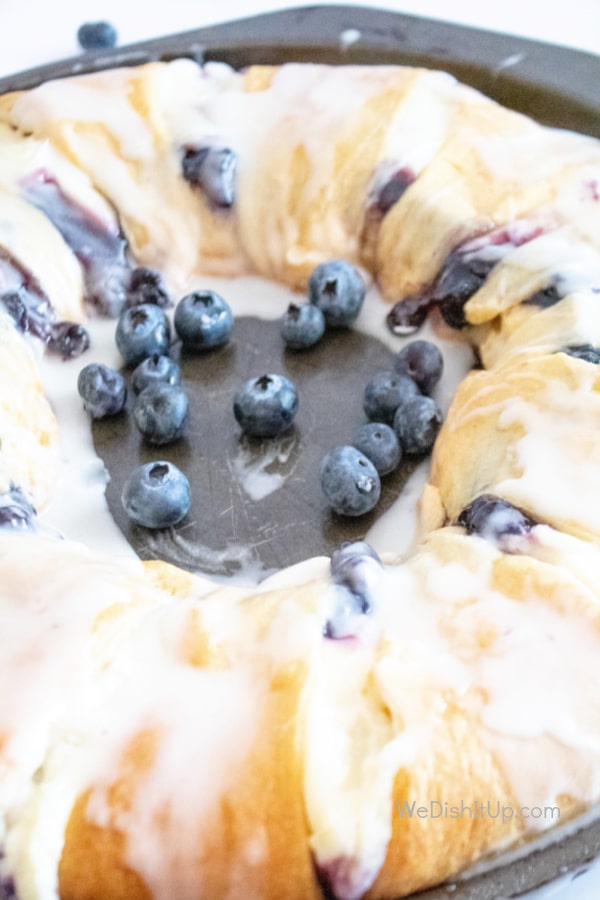 Easy Blueberry Cream Cheese Danish Ring