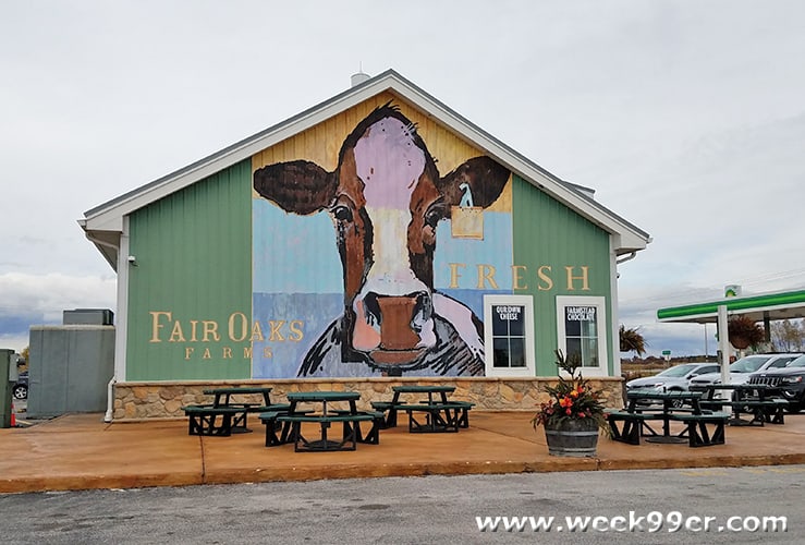 A Quick Coffee Stop, A Meal and Education all at Fair Oaks Farms